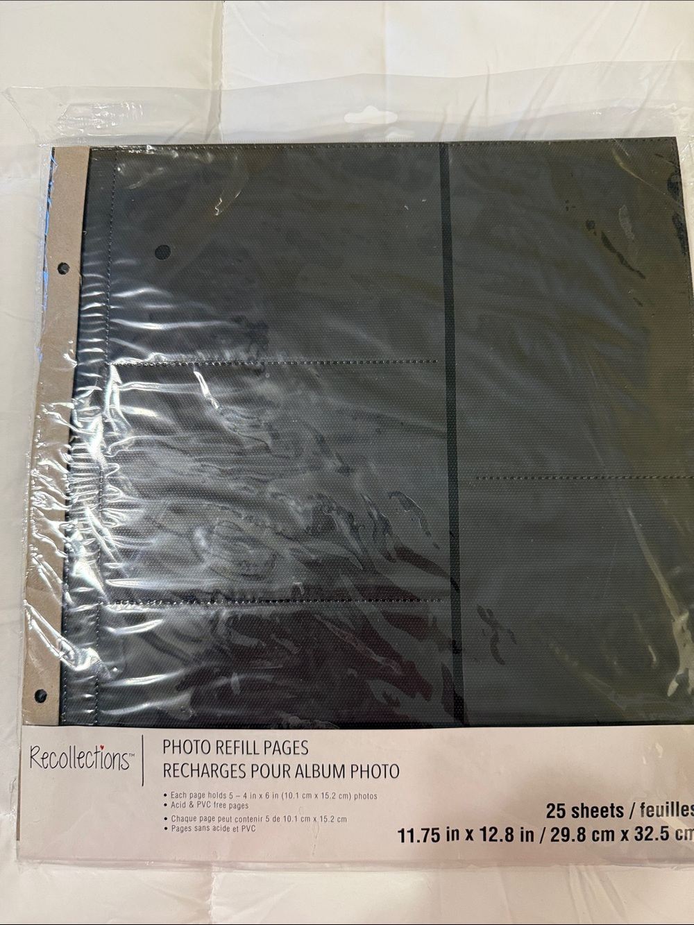 Recollections Black Multi-Photo Album Refill Pages
